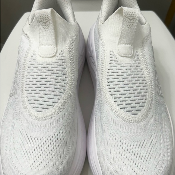 Hoka White Skyward Laceless Slip-On Sneakers Women’s 9.5 - Picture 2 of 5